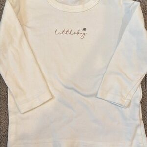 Jamie Kay Cream Long Sleeve Kids Shirt 1 year runs like 18/24